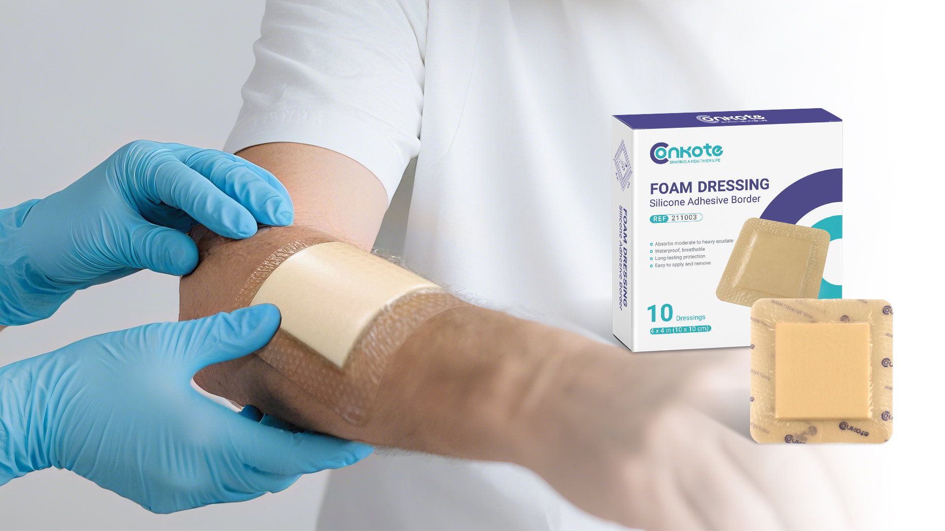 Silicone Foam Dressing for Elderly Wound Care