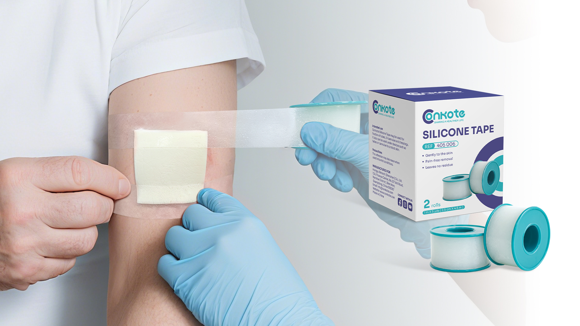 Conkote Silicone Medical Tape for Fragile Skin