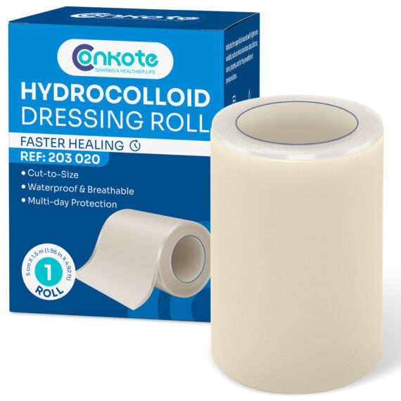 hydrocolloid dressing cut to size Lotfancy Hydrocolloid Roll, 2in x 16ft, Cut to Size Hydrocolloid Bandage, Adhesive Wound Dressing Tape, Clear